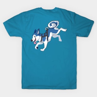 Blue Husky Running T-Shirt